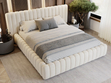 Polsterbett mit Bettkasten und Lattenrost 180x200 Bliss Beige