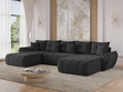 Wohnlandschaft mit Schlaffunktion und Bettkasten Decor U Anthrazit