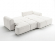 Ecksofa L-Form Rechts mit Schlaffunktion und Bettkasten Bonno Creme 