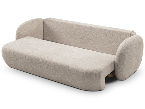 Schlafsofa mit Bettfunktion und Bettkasten Oreo Beige