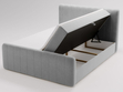 Boxspringbett mit Bettkasten 120x200 Osteno Grau