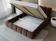 Polsterbett mit Bettkasten und Lattenrost 160x200 Modo Braun