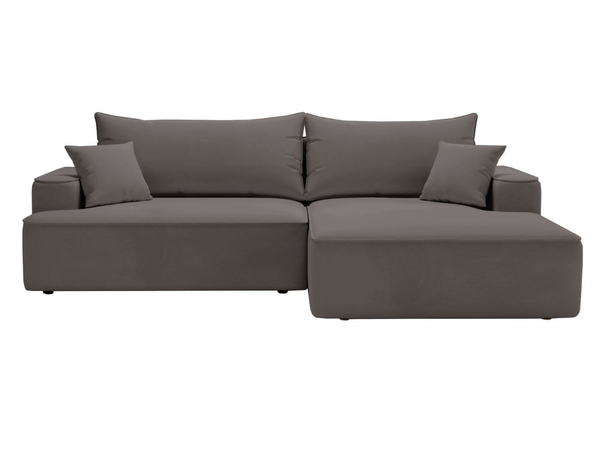 Ecksofa L-Form Rechts mit Schlaffunktion und Bettkasten California Dunkelgrau