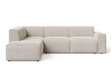 Ecksofa L-Form Links Eluno Hellbeige