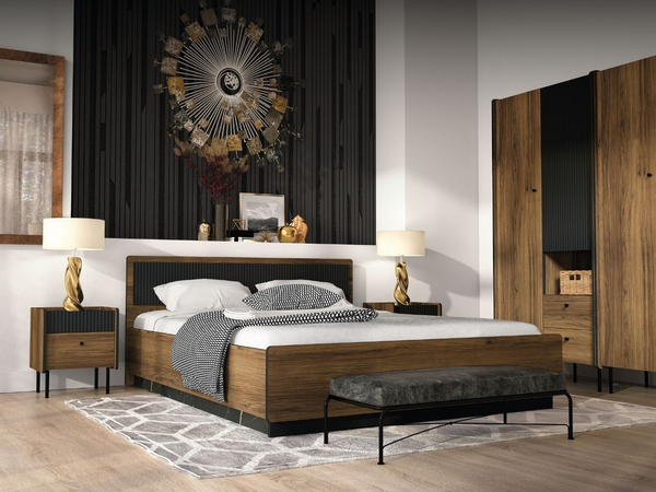 Doppelbett 160x200 Pascale Nussbaum Warmia, Schwarz