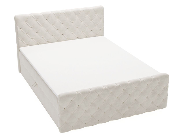 Boxspringbett mit Bettkasten 180x200 Lunaris Creme
