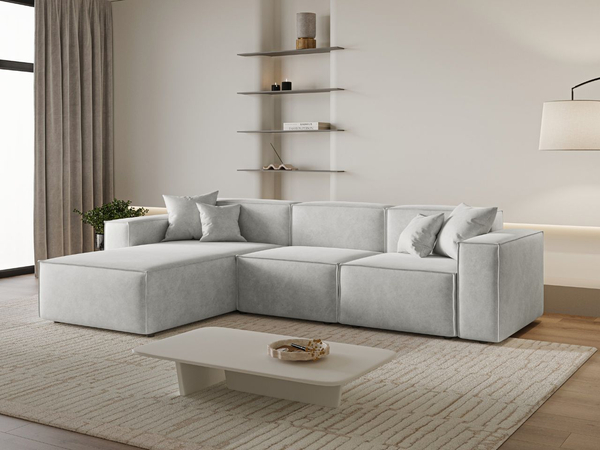 Ecksofa L-Form Links Arizona Hellgrau