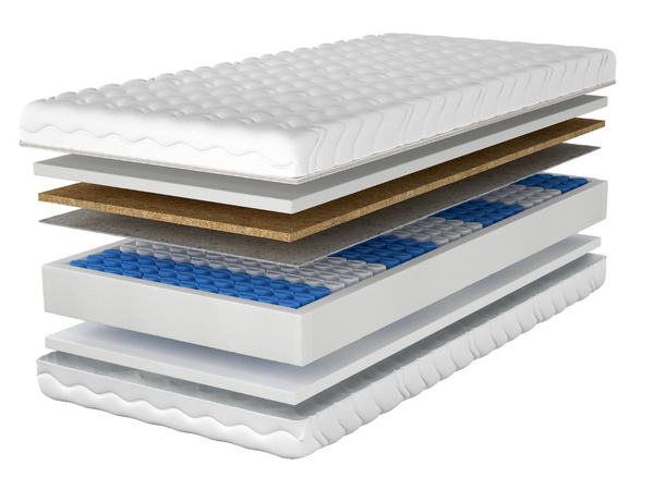 Taschenfederkernmatratze mit Kokosmatte und Polyurethanschaum Dormitorio 160x200