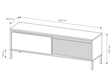TV-Lowboard mit Türen 153 cm Sorano Schwarz
