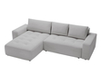 Ecksofa L-Form Links mit Schlaffunktion und Bettkasten Portland Hellgrau