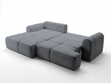 Ecksofa L-Form Links mit Schlaffunktion und Bettkasten Bonno Dunkelgrau