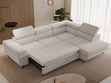 Ecksofa L-Form mit Schlaffunktion und Bettkasten Argon Rechts Hellbeige
