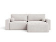Ecksofa L-Form mit Schlaffunktion und Bettkasten Aurora Grau