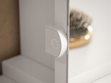 Breiter Schminktisch mit Spiegel, Schubladen und LED-Beleuchtung Melo Elite Weiß Hochglanz