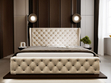 Polsterbett mit Bettkasten und Lattenrost 120x200 Kingston Beige