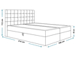 Boxspringbett mit Bettkasten 160x200 Denza Dunkelblau