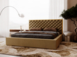Polsterbett mit Bettkasten und Lattenrost 200x200 Bonito Braun