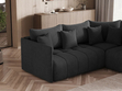 Ecksofa L-Form mit Schlaffunktion und Bettkasten Ardi L Anthrazit