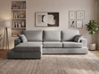 Ecksofa L-Form fürs Wohnzimmer Nesto Links Grau
