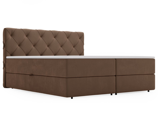 Boxspringbett mit Bettkasten 160x200 Napoli Braun