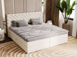 Boxspringbett mit Bettkasten 160x200 Bergamo Beige