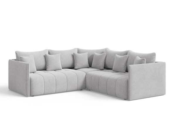 Ecksofa L-Form mit Schlaffunktion und Bettkasten Ardi L Hellgrau