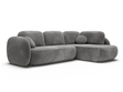 Ecksofa mit Schlaffunktion und Bettkasten Rechts Carino Grau