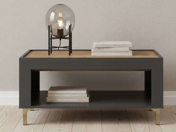 Couchtisch mit Stauraum Messina Schwarz