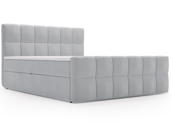 Boxspringbett mit Bettkasten 160x200 Alicante Grau