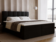 Boxspringbett mit Bettkasten 140x200 Maison Schwarz