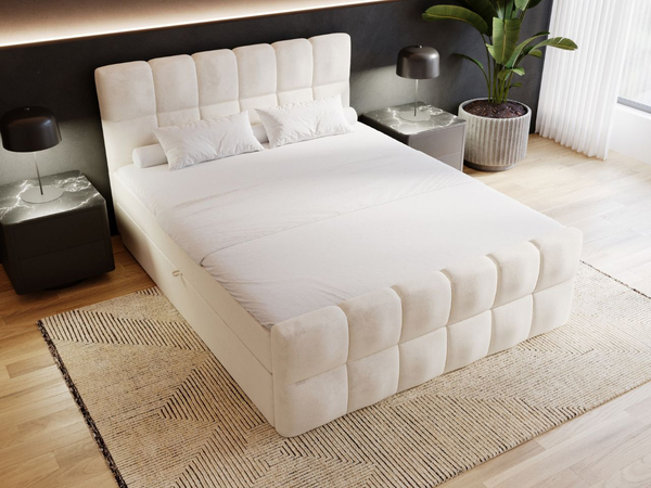 Boxspringbett mit Bettkasten 200x200 Alicante Beige