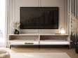 TV-Schrank für das Wohnzimmer 180 cm mit schwarzen Metallbeinen und LED-Beleuchtung Aurelie Kaschmir matt
