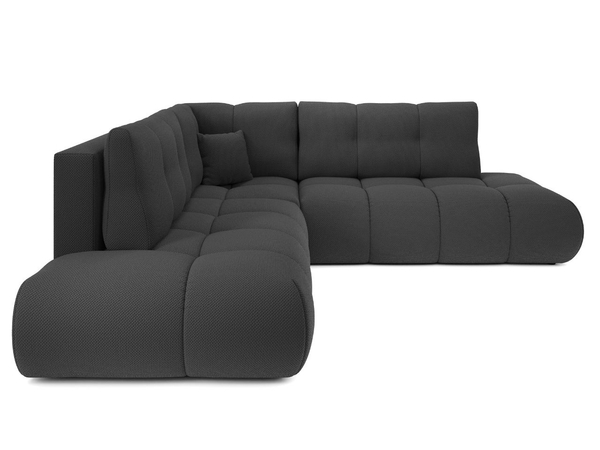 Ecksofa mit Schlaffunktion und Bettkasten Links Kair Graphit