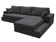 Ecksofa L-Form fürs Wohnzimmer Nesto Rechts Schwarz