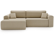 Ecksofa mit Schlaffunktion und Bettkasten Belvio links Beige 