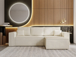 Ecksofa L-Form mit Schlaffunktion und Bettkasten Prato XL Beige 