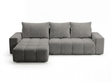 Ecksofa L-Form mit Schlaffunktion und Bettkasten Bresso Dunkelgrau
