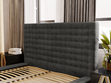Polsterbett mit Bettkasten und Lattenrost 140x200 Barbados Dunkelgrau