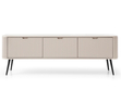 TV-Lowboard mit Türen Viva Beige auf Schwarzen Beinen