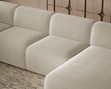 Wohnlandschaft Links Belluno Bouclé-Stoff Beige