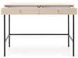 Schminktisch mit Schwarz Metallbeinen Amor Beige
