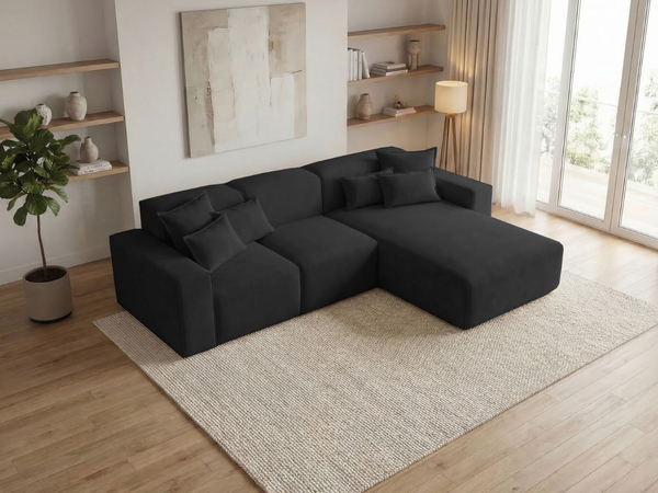 Ecksofa L-Form Rechts Moderne Ecksofa Leni Schwarz