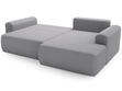 Ecksofa mit Schlaffunktion und Bettkasten Belvio rechts Hellgrau