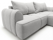 Ecksofa L-Form Rechts mit Schlaffunktion und Bettkasten Bonno Grau