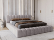 Polsterbett mit Bettkasten und Lattenrost 140x200 Italia Grau