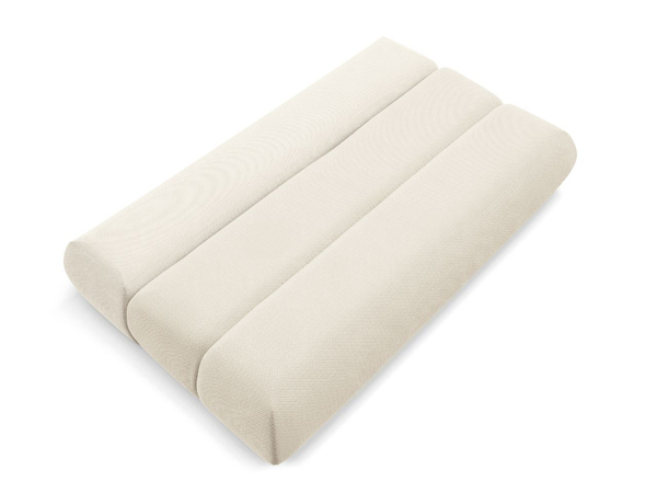 Schlafsofa mit verstellbarer Rückenlehne, Schlaffunktion und Bettkasten Figo Creme