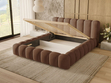 Polsterbett mit Bettkasten und Lattenrost 120x200 Averia Braun
