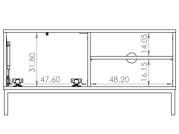 TV-Lowboard mit Türen 100 cm Soroko Schwarz
