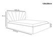 Polsterbett mit Bettkasten und Lattenrost 120x200 Orlo Rosa