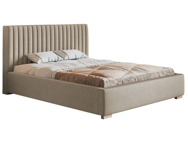 Polsterbett mit Bettkasten und Lattenrost 120x200 Toscania Beige